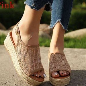 Braided Thick Sole Roman Beach Sandals size 38